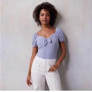 LC Women’s puff sleeve tie front bodysuit